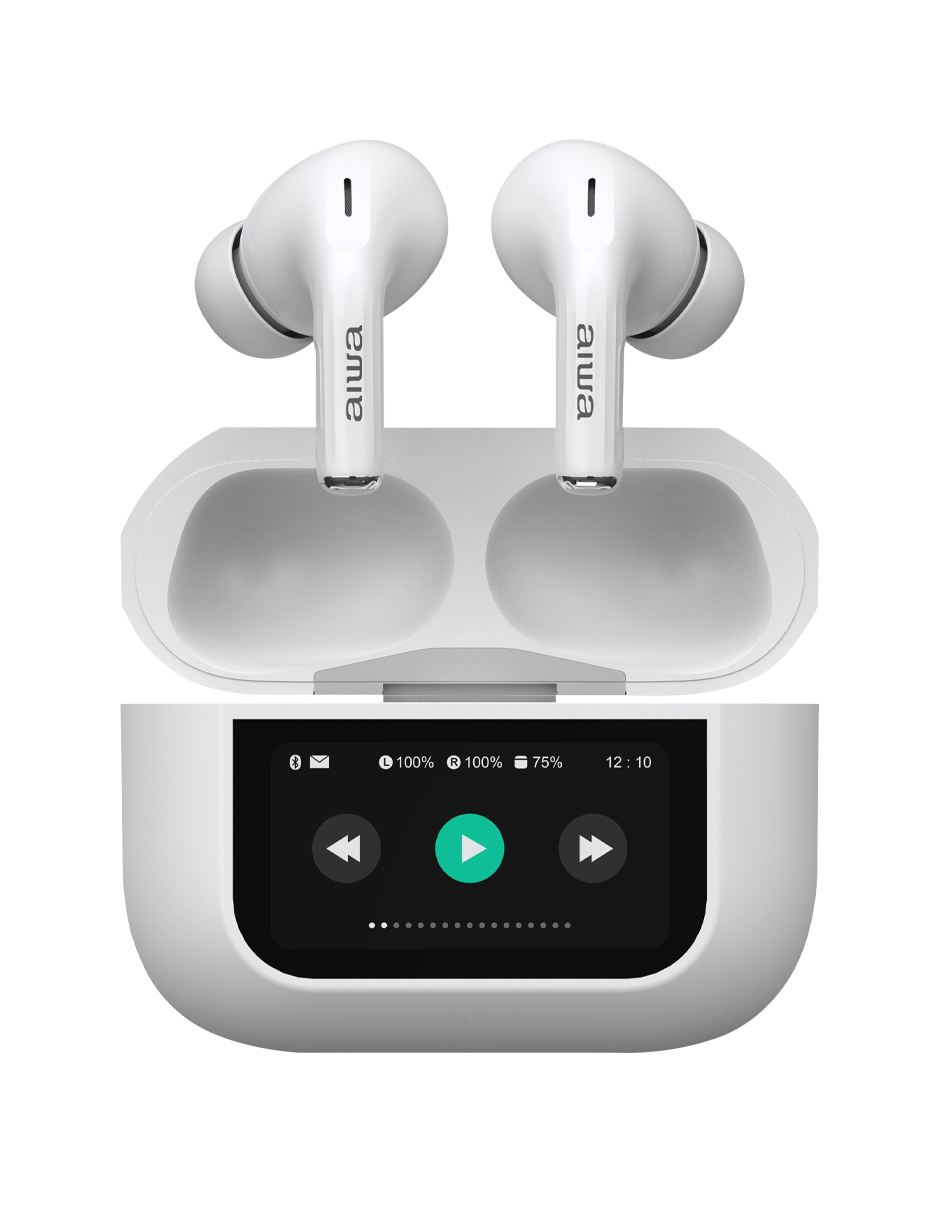Foto 2 pulgar | Auriculares In-ear Inalámbricos Aiwa Awtwsgprow Noise Cancelling Blancos