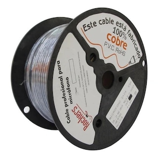 Foto 1 | Cable Para Micrófono 2x24 Cobertura Rollo Con 100m Negro