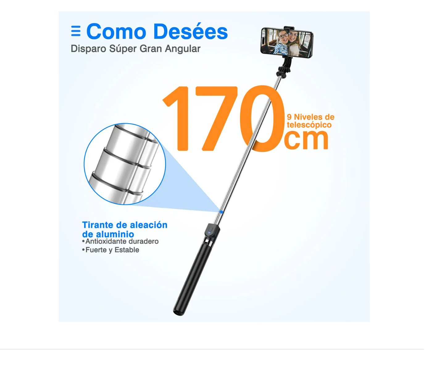 Foto 2 | Trípode Xtellar con Control Remoto y Bluetooth 170cm