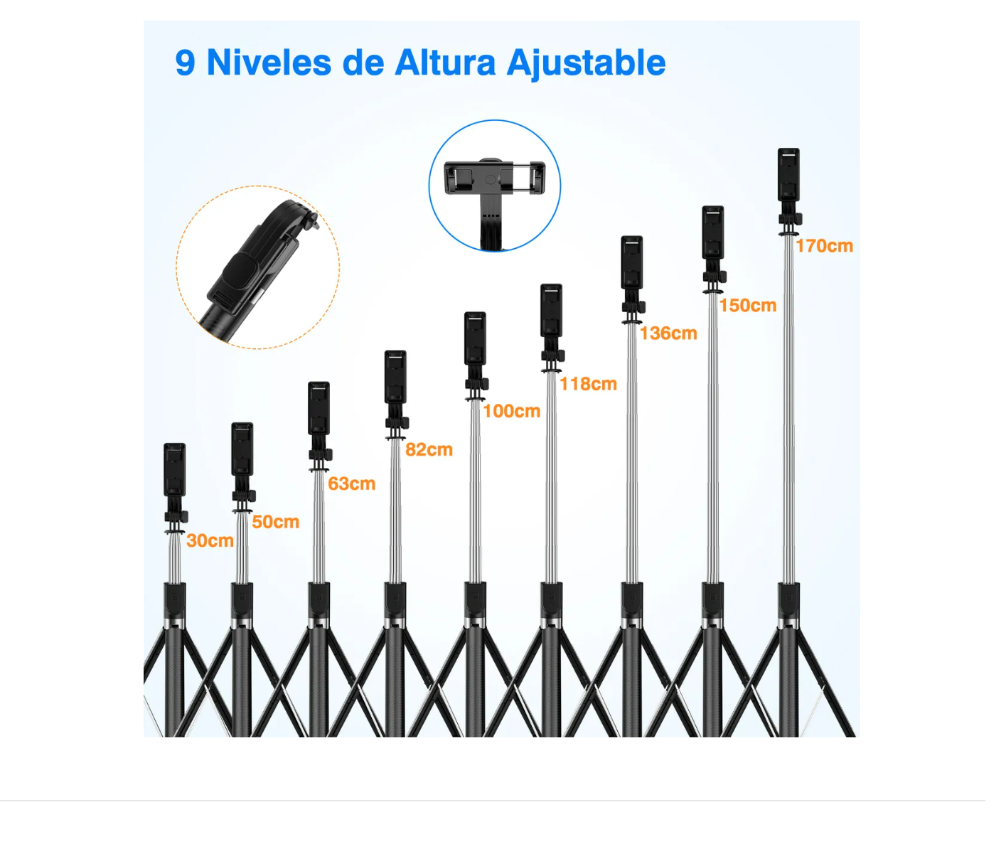 Foto 5 pulgar | Trípode Xtellar con Control Remoto y Bluetooth 170cm