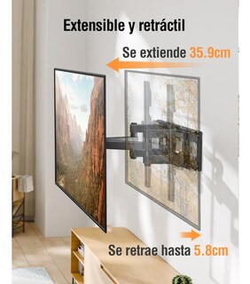 Foto 3 | Soporte De Pared Para Tv/monitor Elived 26-65 Pulgadas Negro