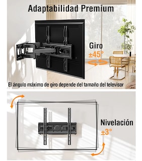 Foto 2 | Soporte De Pared Para Tv/monitor Elived 26-65 Pulgadas Negro