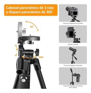 Foto 2 | Tripie Para Cámara Y Celular Con Control Remoto Negro