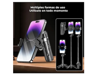 Foto 4 | Selfie Stick Xtellar Trípode Bluetooth Control Remoto Monopié Luz