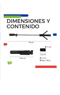 Foto 3 | Selfie Stick Tripie Xtellar Bluetooth Con Control Remoto Inalámbrico Slim