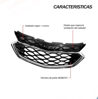 Foto 3 | Parrilla Sport Rejilla Delantera Negra Repuesto Estético Número De Parte 84384741 Para Camioneta
