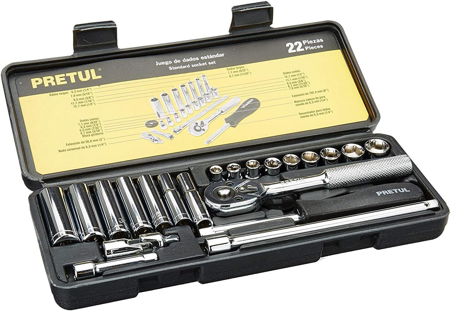 Juego de Autocle Pretul 22 Pzas Std 1/4