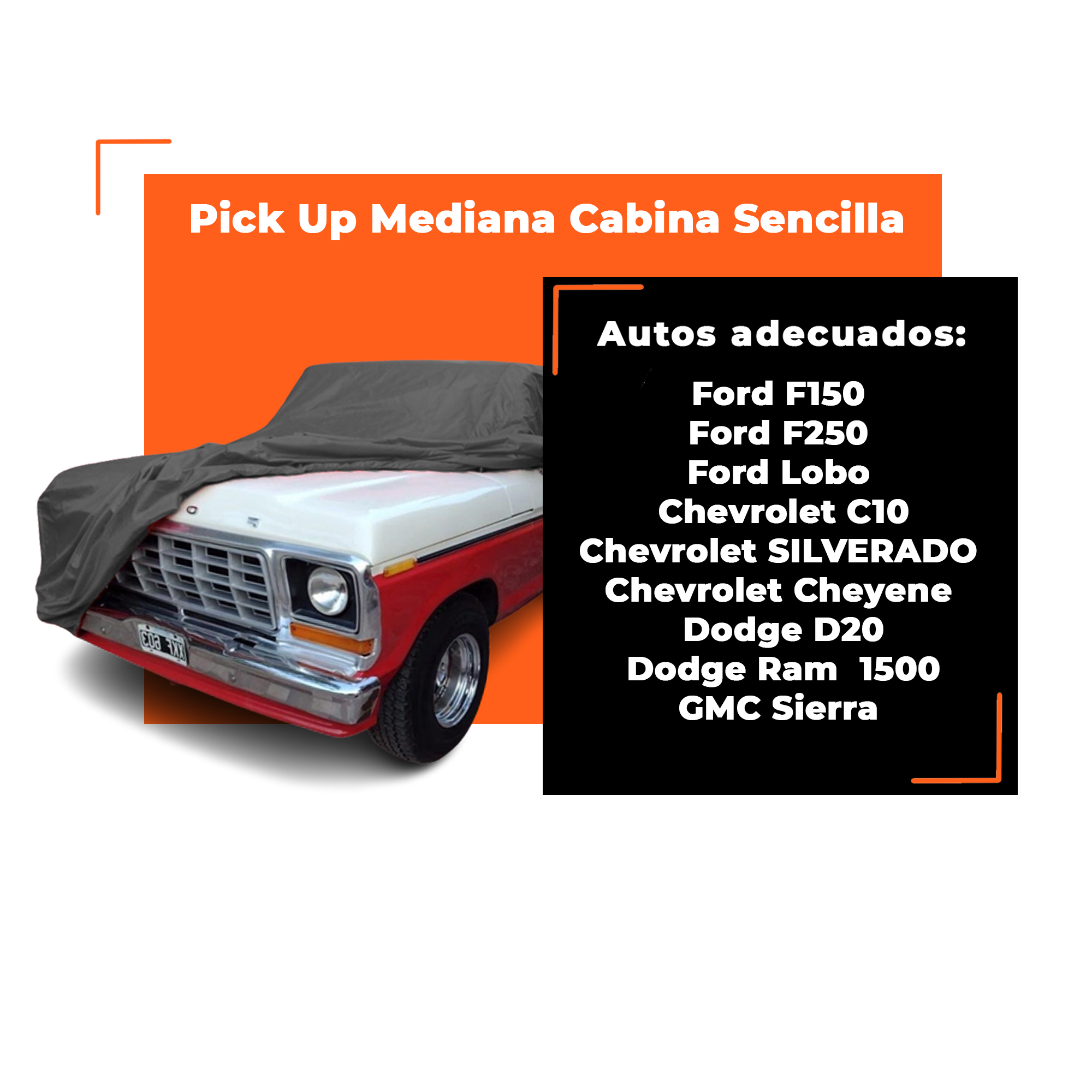 Foto 3 | Funda para Auto Super Util Pick Up color Negro Impermeable