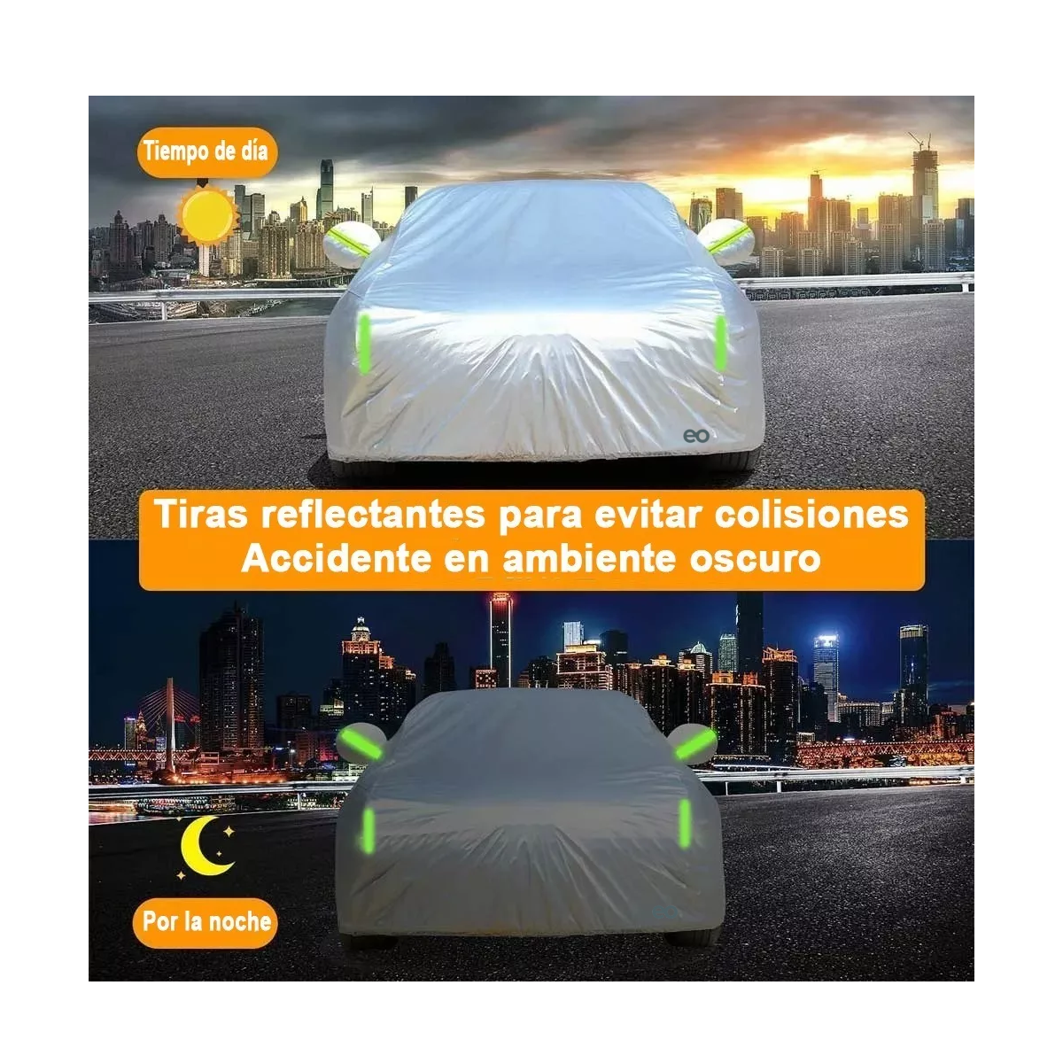 Foto 3 pulgar | Funda Protectora Impermeable Para Sedan Exterior Eo Safe Imports Esi-6025-1 Plata