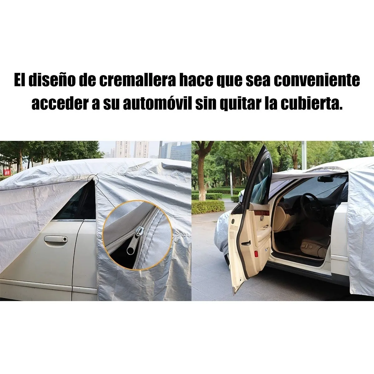 Foto 5 pulgar | Cubierta Funda Protector Impermeable Con Reflectantes 4.7m Lab.g Gris