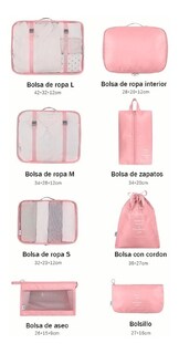 Foto 3 | Bolsas Organizadoras De Maletas Para Viaje Impermeable Malubero Color Rosa