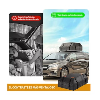 Foto 2 | Bolsa Carga Para Techo Coche Resistente Al Agua Eo Safe Imports Esi-11505 Negro
