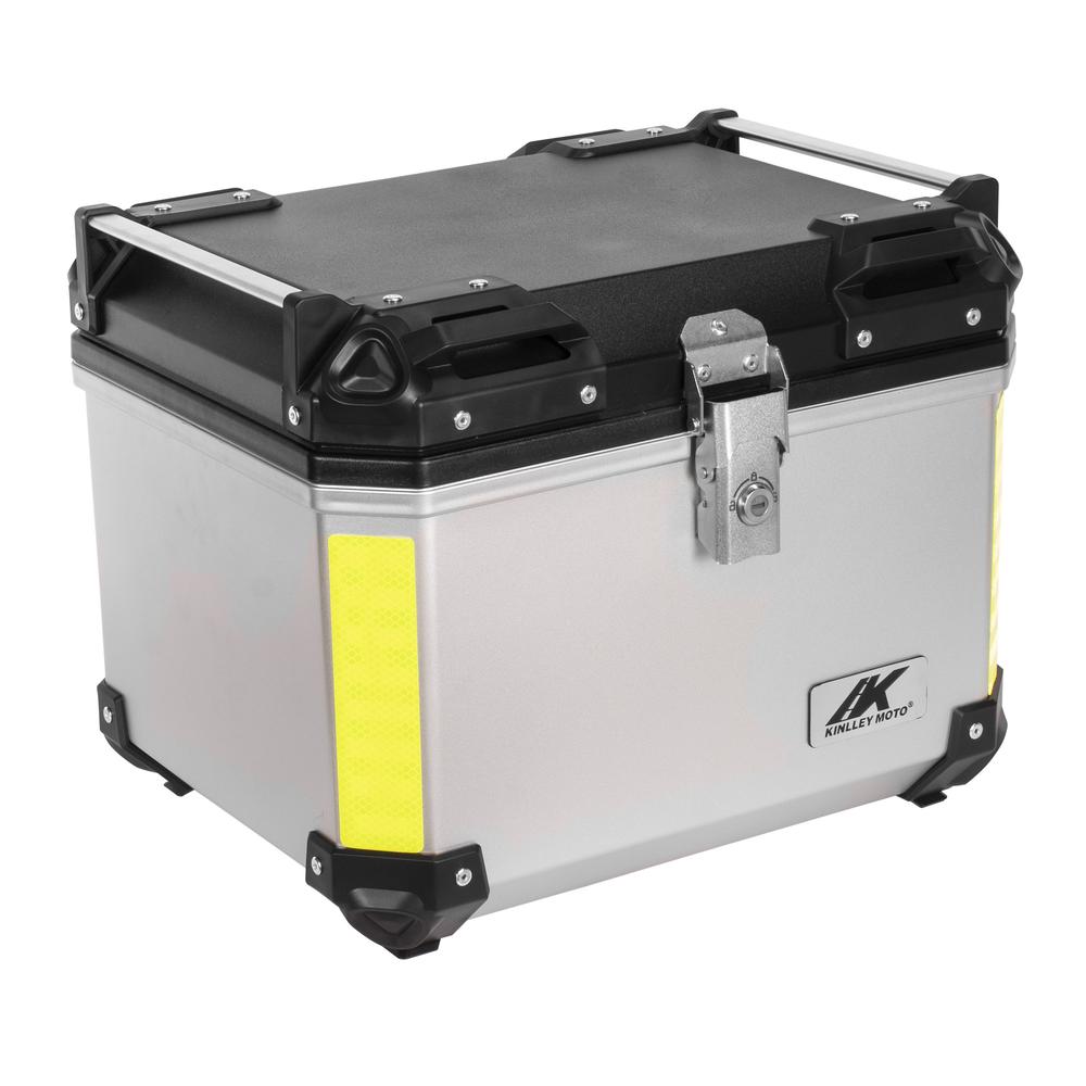 Caja Porta Equipaje Para Motocicleta 55l Plata Kinlley