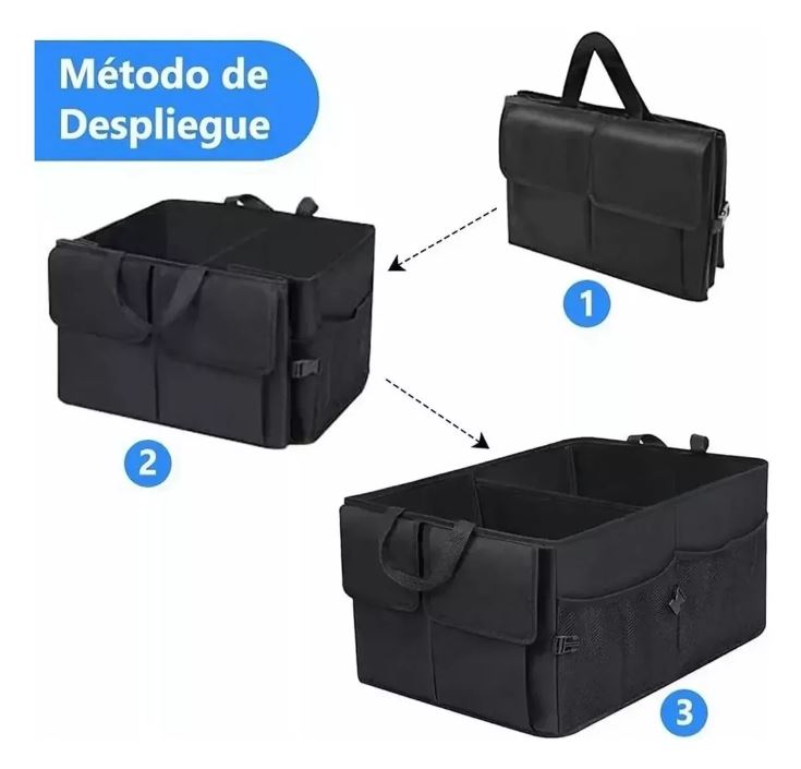 Foto 4 pulgar | Organizador Cajuela Plegable Maíz Wz-244 Ligero Impermeable Color Negro Lisa Xtellar