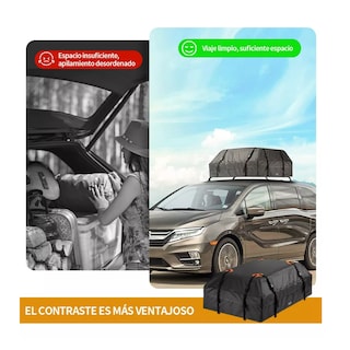 Foto 2 | Bolsa Carga Para Techo Coche Resistente Al Agua Eo Safe Imports Esi-11505 Negro