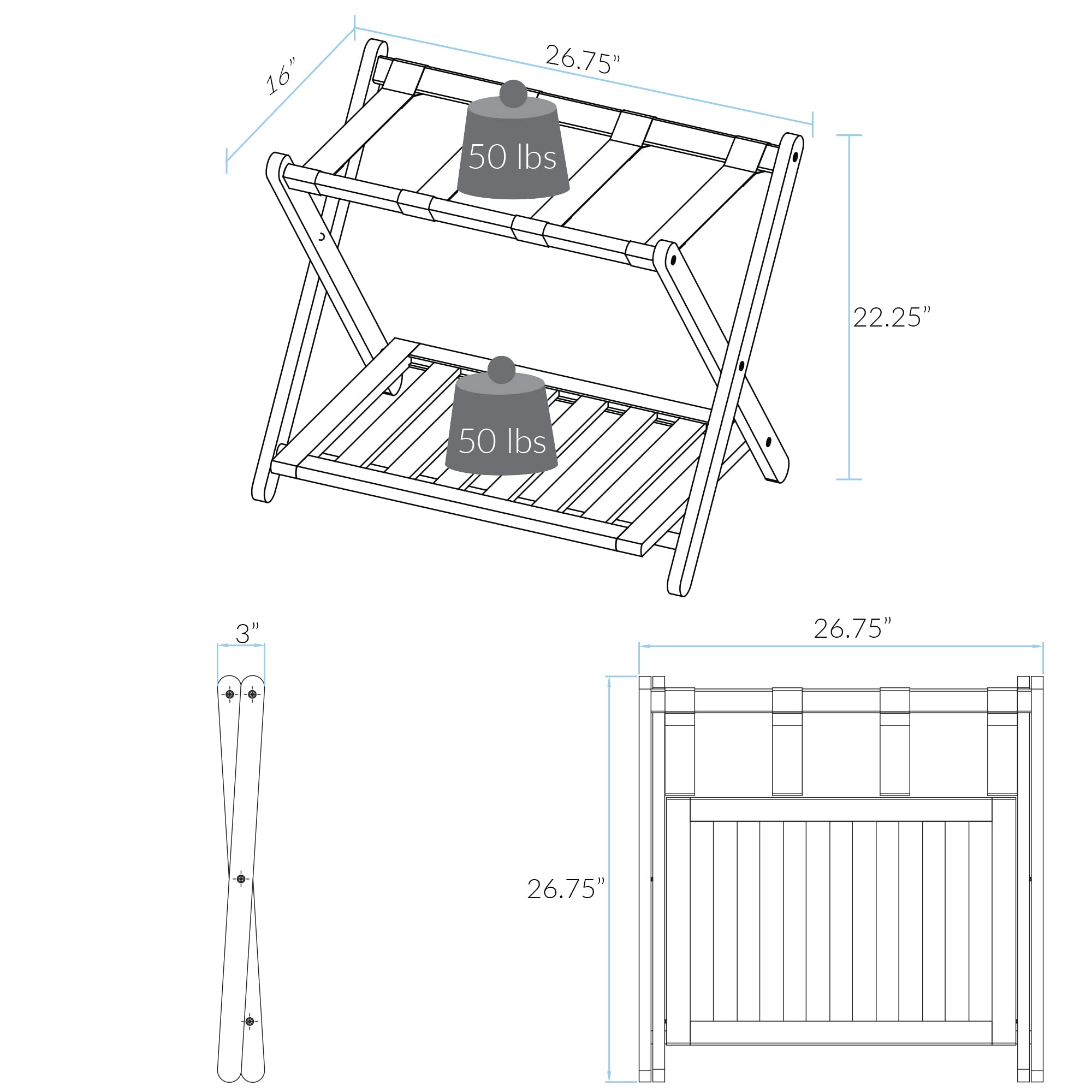 Foto 8 pulgar | Portaequipajes de Mader Plegable - Venta Internacional