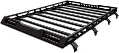 Foto 1 | Canastilla Portaequipajeon 2 Barras Led Integradas Soporta 100 Kg Aluminio Negro