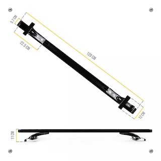 Foto 4 | Par Barras Portaequipaje Universales Autos Eo Safe Imports Esi-17854 Negro