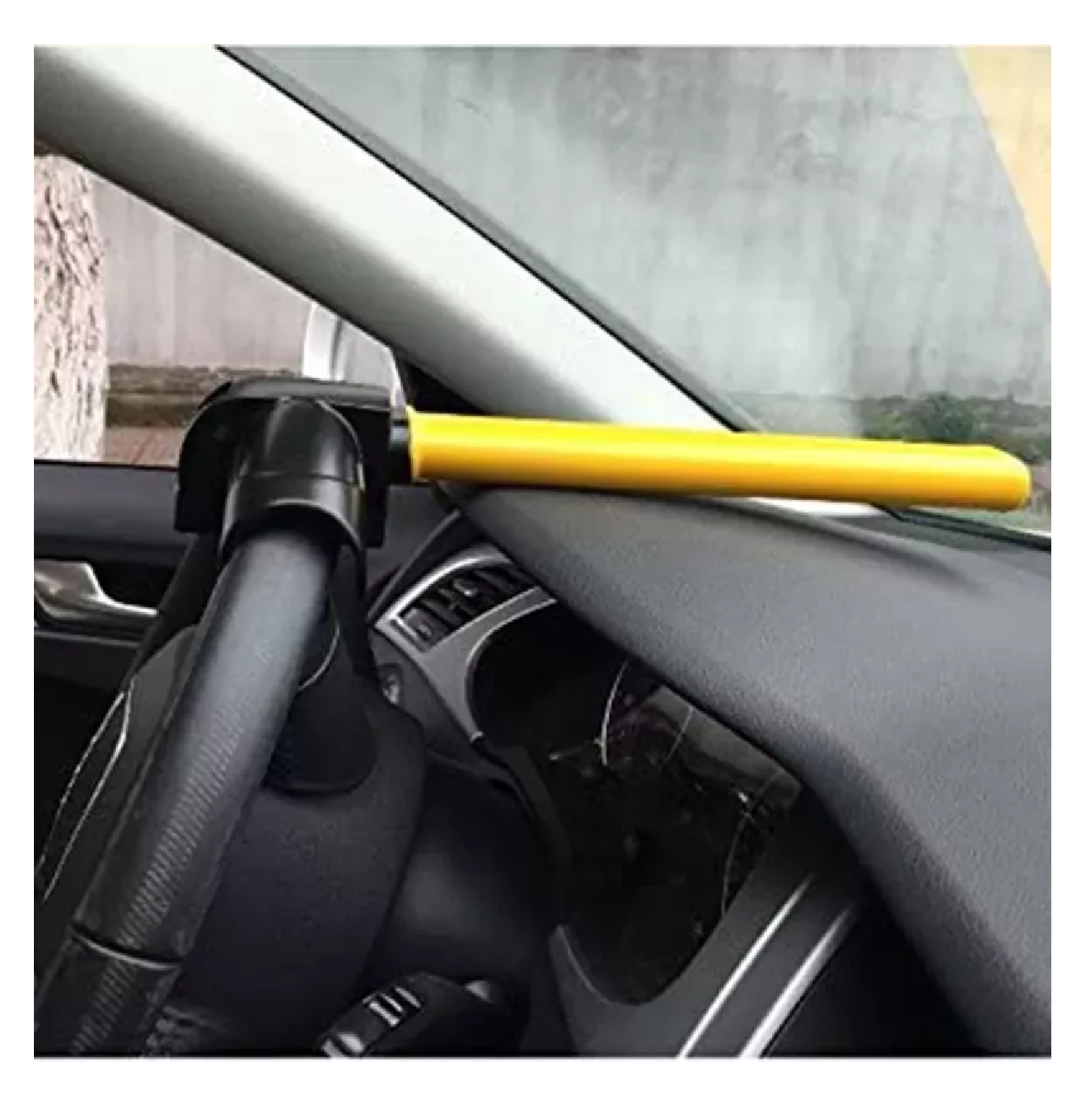 Foto 3 pulgar | Candado De Seguridad Bastón Universal Auto/camioneta Amarillo/negro