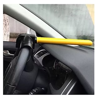 Foto 2 | Candado De Seguridad Bastón Universal Auto/camioneta Amarillo/negro