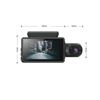 Foto 2 | Cámara Dash Cam 1080p HD Vídeo Frontal Automóvil Doble Lente