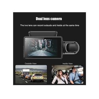 Foto 3 | Cámara Dash Cam 1080p HD Vídeo Frontal Automóvil Doble Lente