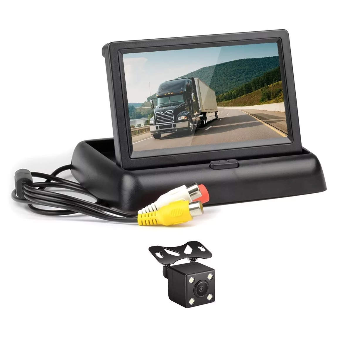 Monitor De Coche De 4.3 Pulgadas Con Cámara De Respaldo  Eo Safe Imports Esi-11729 Negro