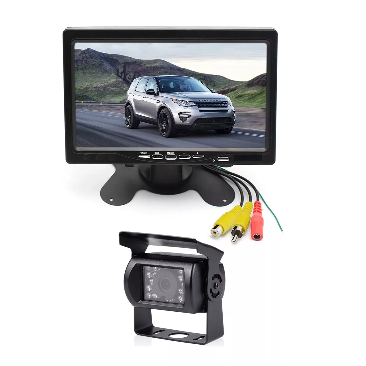 Kit Cámara Reversa Con Monitor  Eo Safe Imports Esi-11728 Negro