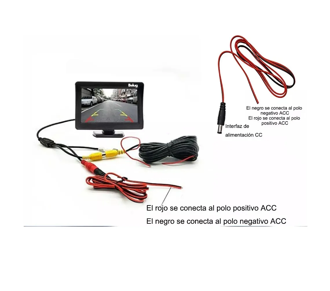 Foto 2 | Cámara Reversa Con Monitor Para Coche 4.3pulg Led Visión