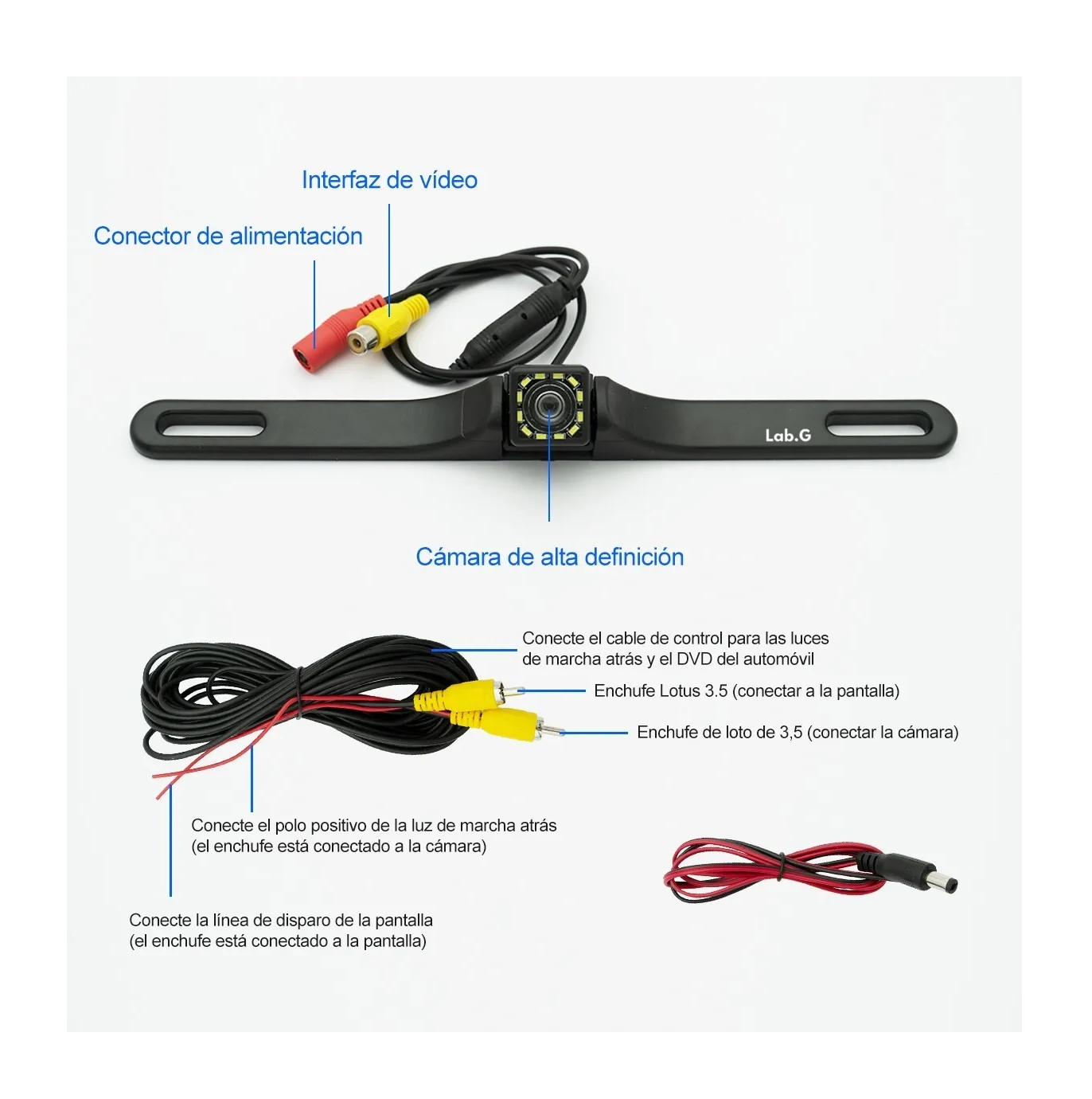 Foto 5 | Cámara De Marcha Atrás Para Coche 12 Luces Led Impermeable
