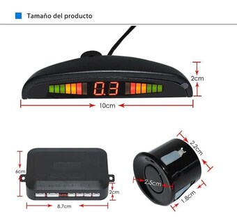 Foto 2 | Kit Sistema de Radar con 4 Sensores Malubero color Rojo