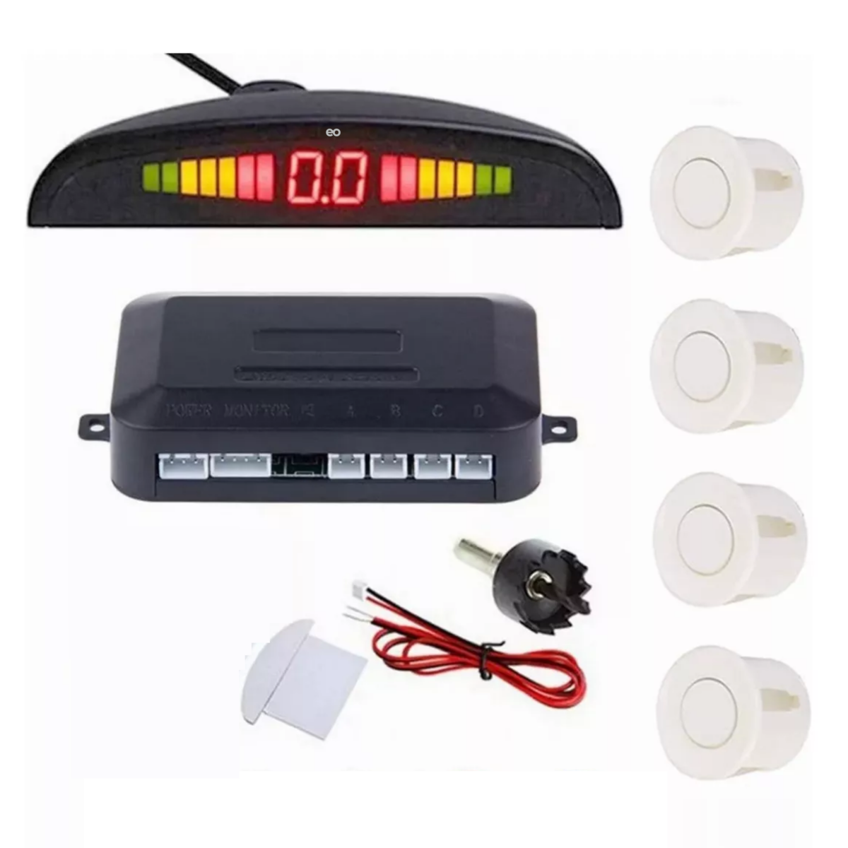 Foto 1 | Sistema De Radar De Auto Con 4 Sensores De Estacionamiento Eo Safe Imports Esi-12307-1 Blanco