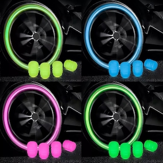 Foto 3 | Tapas Fluorescentes Para Válvula De Neumático set de 100, Eo Safe Imports Esi-3518 Multicolor