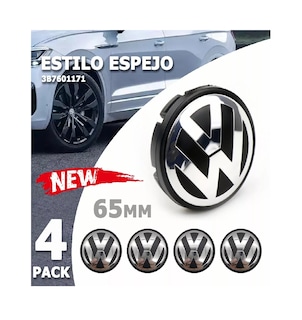 Foto 2 | 4 Tapas Centro de Rin VW Jetta A6 A7 Bora Tiguan 65 MM Plata