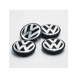 Foto 3 | 4 Tapas Centro de Rin VW Jetta A6 A7 Bora Tiguan 65 MM Plata