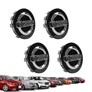 Foto 1 | Juego De 4 Centros De Rin Negros Para Autos Nissan Original