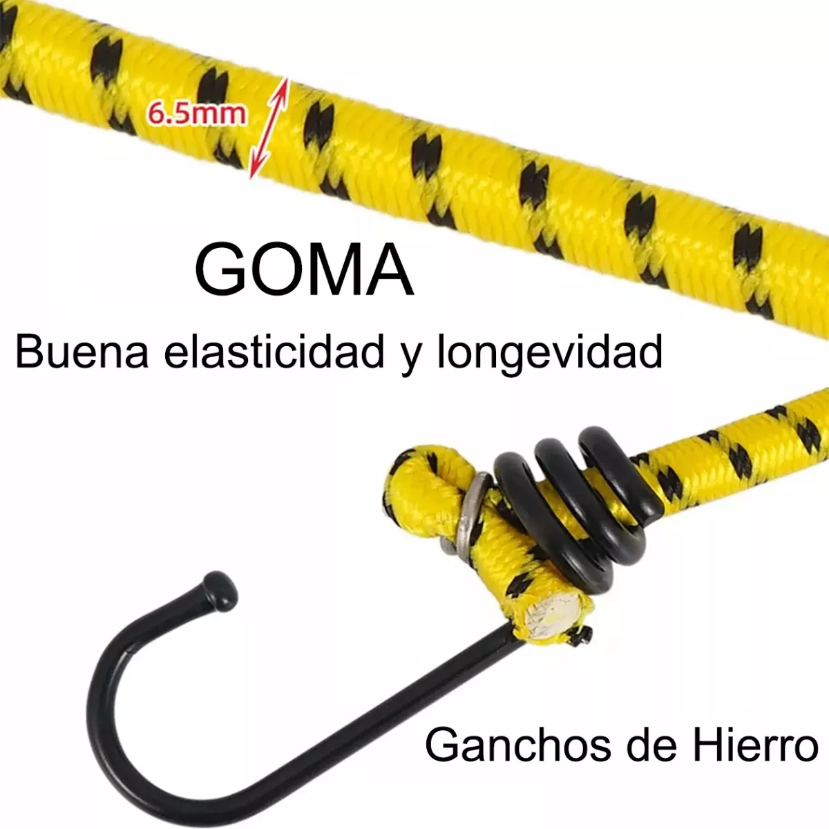 Foto 4 pulgar | Set 12tensor Liga Elastica Ganchos Sujecion Carga Equipaje Lonas  Eo Safe Imports Esi-11510 Multicolor