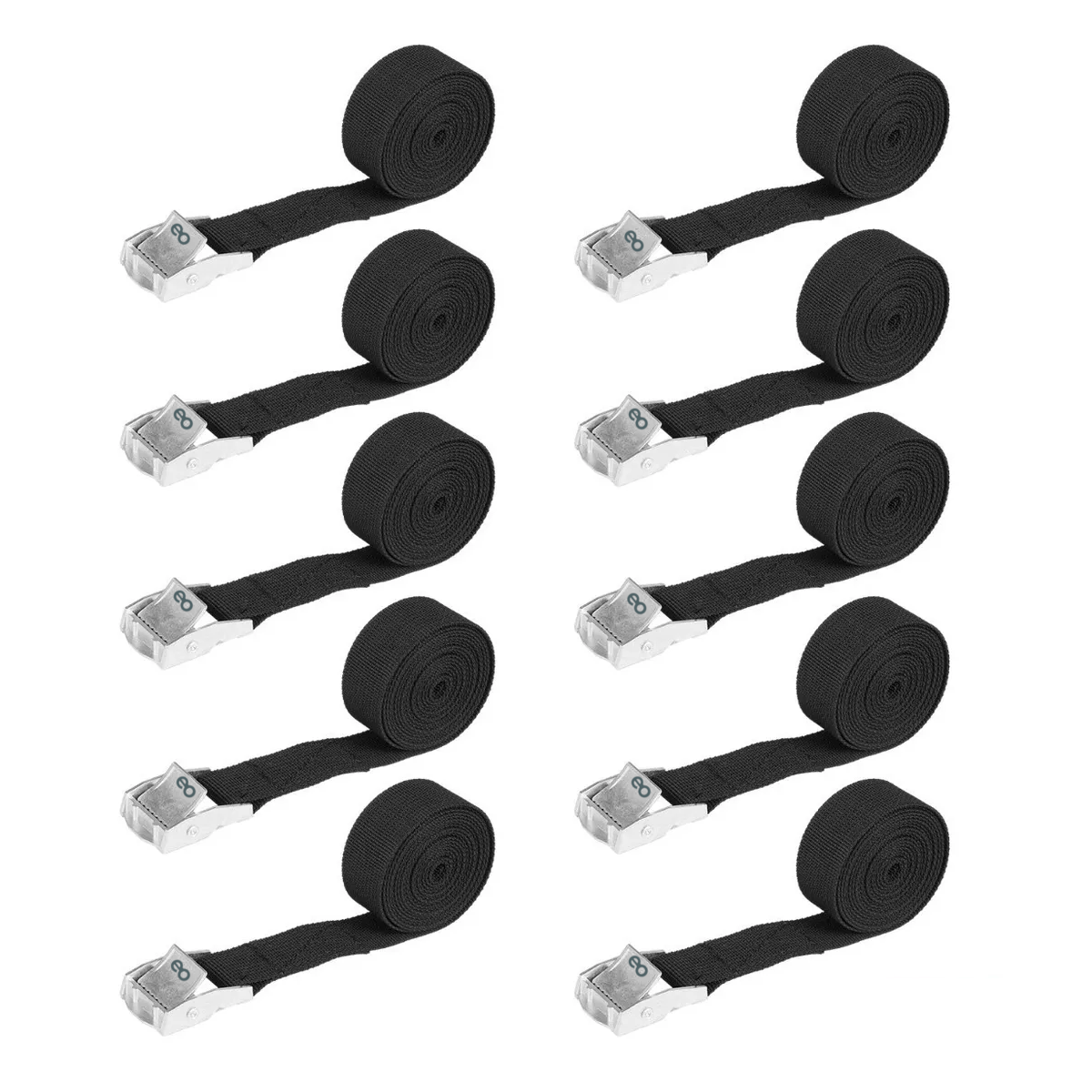 Foto 1 | Kit 10 Cincho Correa Amarre Trinquete Hebilla Eo Safe Imports Esi-11383-1 Negro