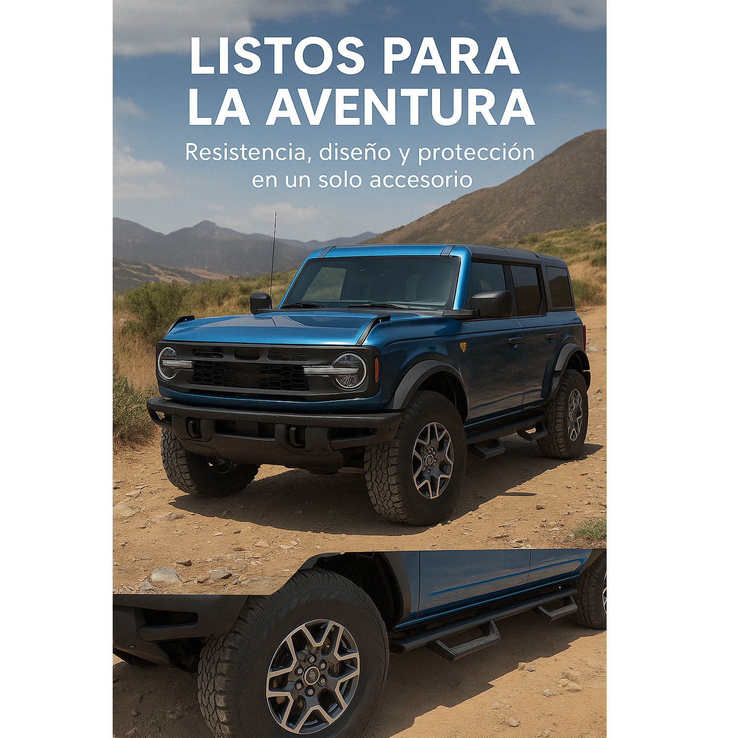 Foto 3 pulgar | Estribos De Escalón Tubular Compatible Con Bronco 2021 2022 2023 | Dunari Powersports | A1444 | Color Negro Mate