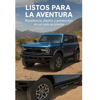 Foto 2 | Estribos De Escalón Tubular Compatible Con Bronco 2021 2022 2023 | Dunari Powersports | A1444 | Color Negro Mate