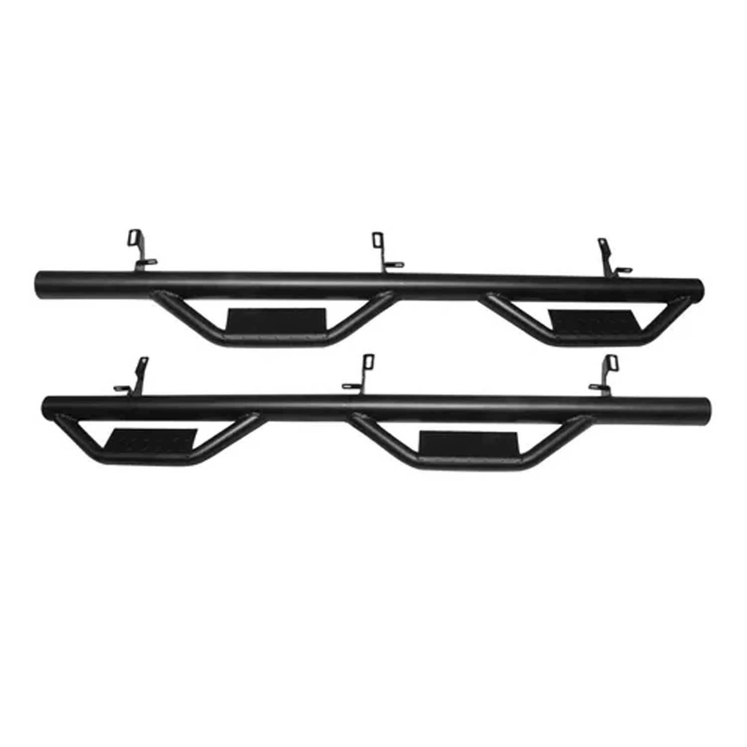 Estribos Fijos Laterales Compatible Con Wrangler Jl 4 Puertas 2018–2021 | Dunari Powersports | A1331 | Color Negro