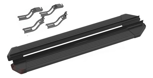 Estribos Fijos Laterales 2 Puertas Compatible Con Bronco 2021-2023 | Dunari Powersports | A1751 | Color Negro Mate