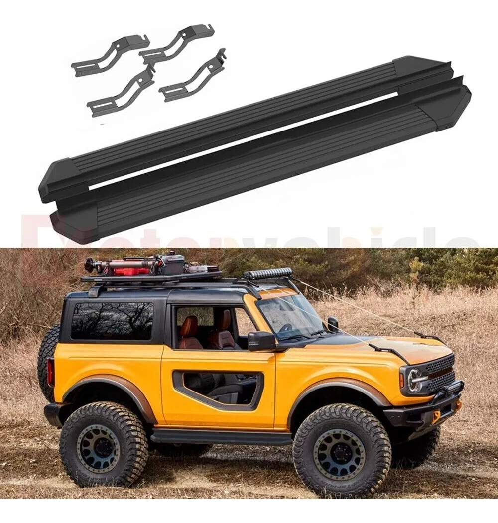 Foto 3 pulgar | Estribos Fijos Laterales 2 Puertas Compatible Con Bronco 2021-2023 | Dunari Powersports | A1751 | Color Negro Mate
