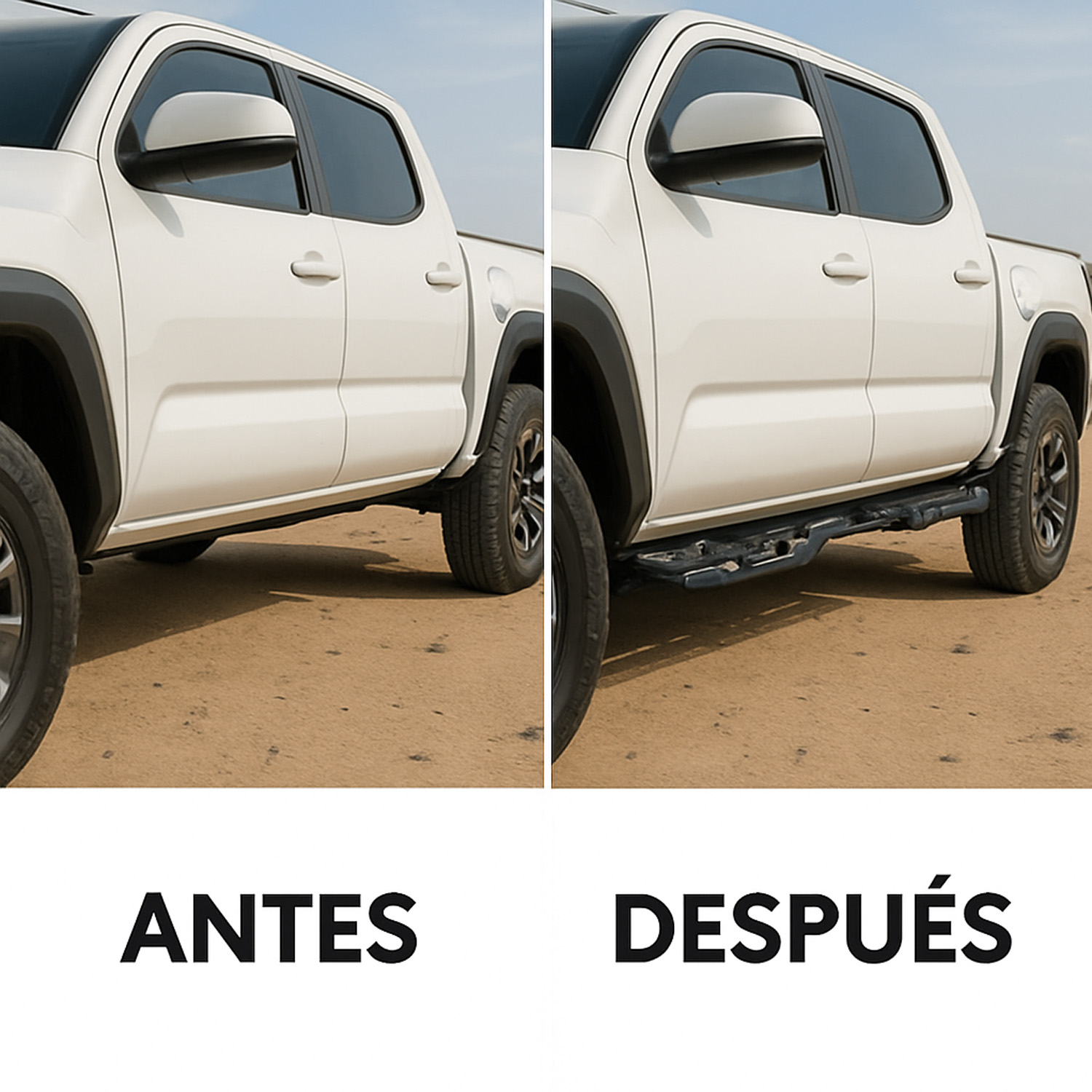 Foto 5 pulgar | Estribos Laterales Estilo Hamer Compatible Con Tacoma 2016–2022 | Dunari Powersports | A1469 | Color Negro