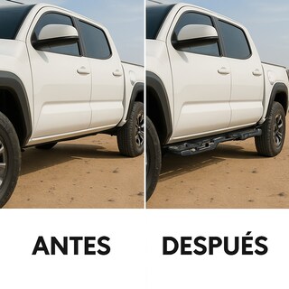 Foto 4 | Estribos Laterales Estilo Hamer Compatible Con Tacoma 2016–2022 | Dunari Powersports | A1469 | Color Negro