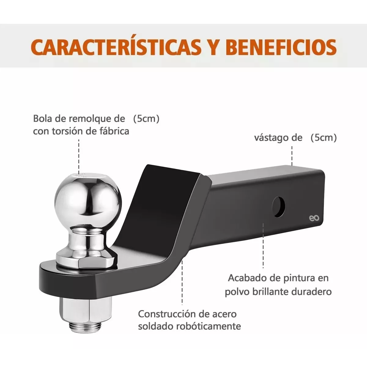 Foto 3 pulgar | Kit De Arrastre Lengüeta Cople Bola Perno Y Remolque Eo Safe Imports Esi-13907-1 Negro