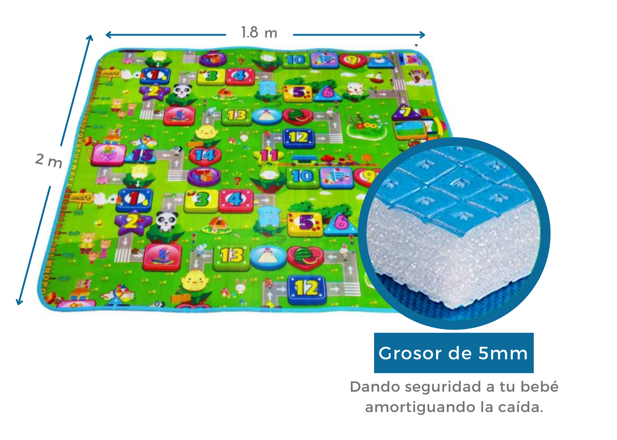 Foto 3 | Tapete de Bebé Innova Multicolor