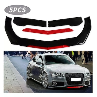 Foto 2 | Lip Delantero Filofacia Splitter Auto Universal Eo Safe Imports Esi-13476 Rojo 5 Piezas