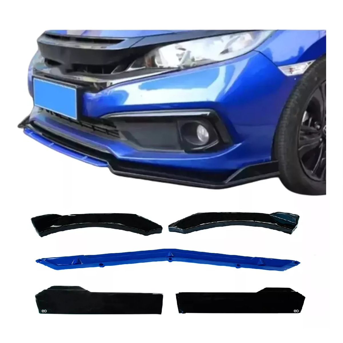 Foto 2 | Lip Delantero Filo Facia Splitter Auto Universal 5 Pzs Eo Safe Imports Esi-13475-1 Azul