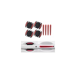 Foto 2 | Protector Manijas Exterior 4 Puertas Tipo Fibra De Carbono Eo Safe Imports Esi-10293 Rojo